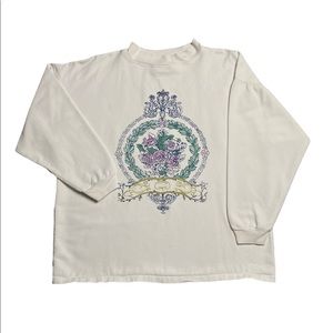 Vintage 90s Floral Medium Sweatshirt